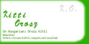 kitti orosz business card